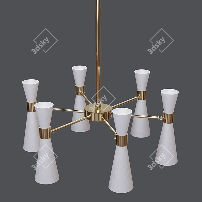 Hourglass Pendant Light Fixture 3D model image 3