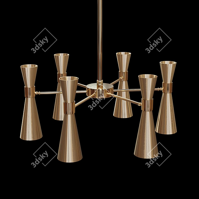 Hourglass Pendant Light Fixture 3D model image 5