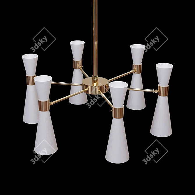 Hourglass Pendant Light Fixture 3D model image 6