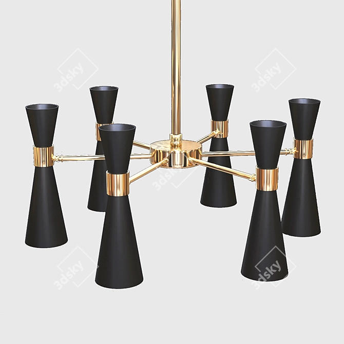 Hourglass Pendant Light Fixture 3D model image 7