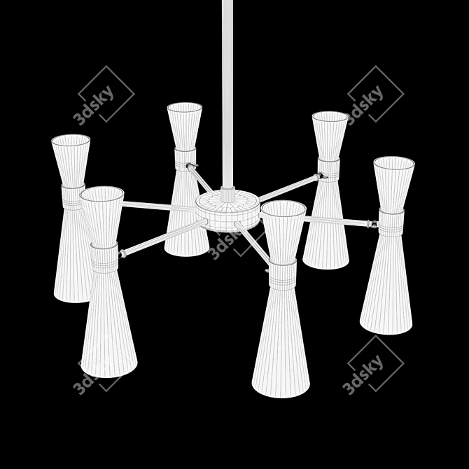 Hourglass Pendant Light Fixture 3D model image 8