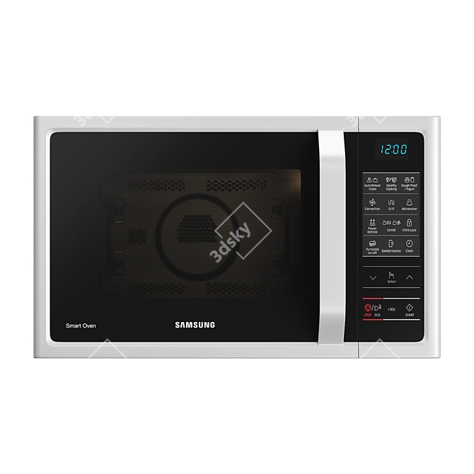 Samsung MC28H5013AW Microwave: Sleek Design, Versatile Cooking 3D model image 1