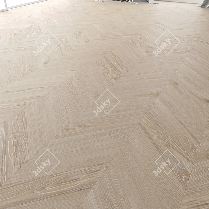 Arctic Oak Parquet Set - Firestop 3D model image 3