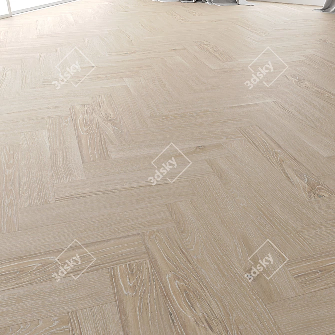 Arctic Oak Parquet Set - Firestop 3D model image 4