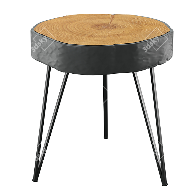 Modern Circular Coffee Table Hollola 3D model image 1