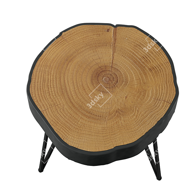 Modern Circular Coffee Table Hollola 3D model image 3