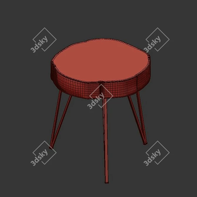 Modern Circular Coffee Table Hollola 3D model image 4