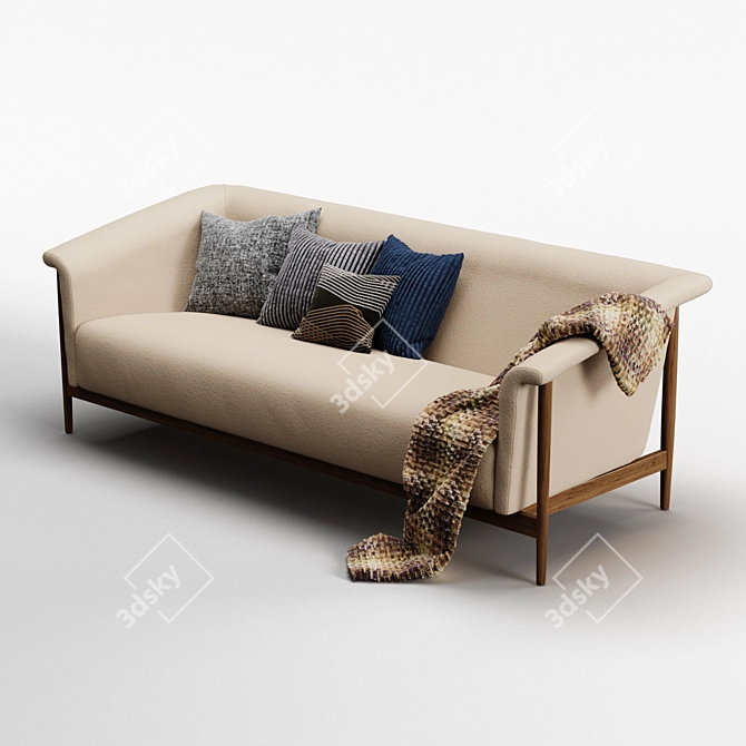  Scandinavian Elegance: Svenson Sofa 3D model image 1