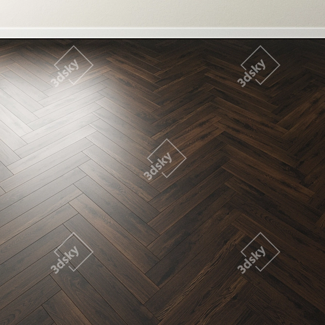 Title: Inspire LONDON Dark Oak Parquet 3D model image 4