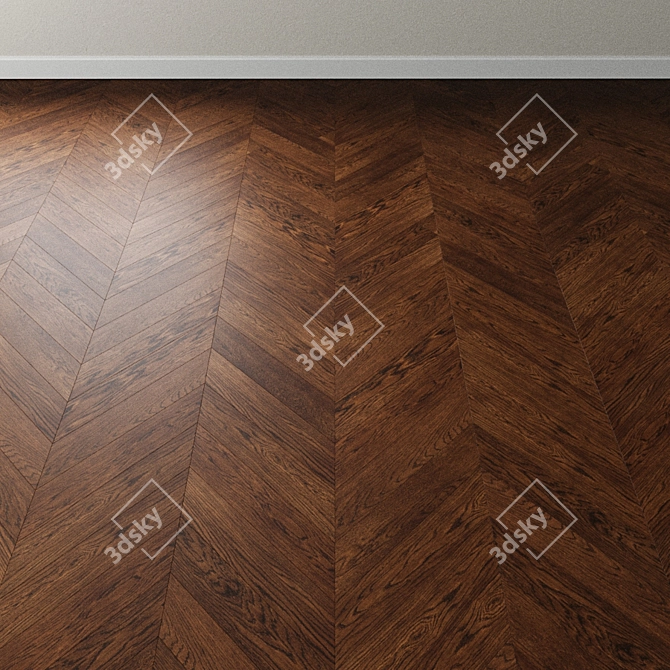 Title: Inspire Oak Parquet: Milk Chocolate Charmer 3D model image 4