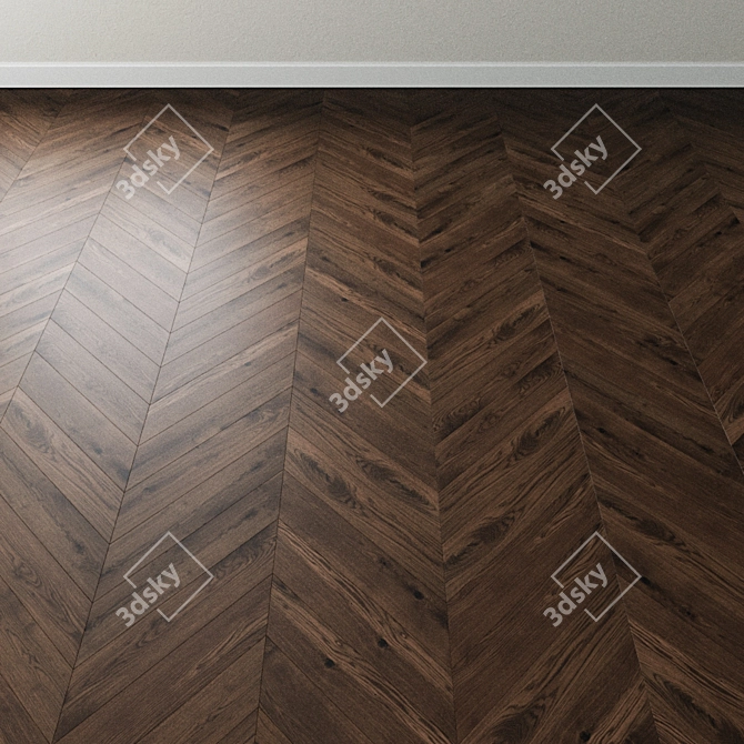 Artisan Oak Parquet: Old Venice Dark 3D model image 3