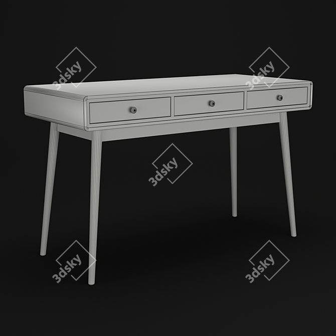 Modern Scandinavian Writing Desk 3D model image 2