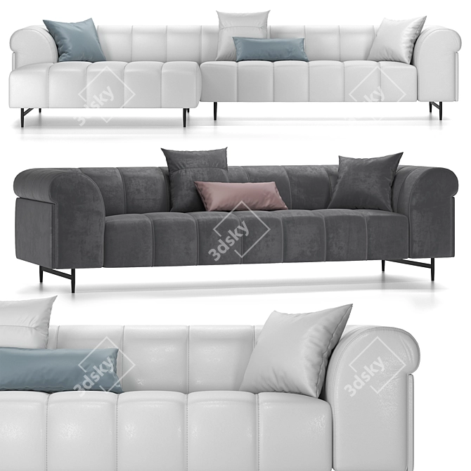 Nautilus Gamma: Ultimate Sofa Comfort 3D model image 1