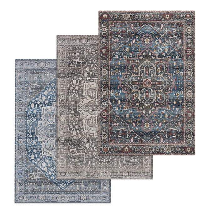 Luxury Set of High-Quality Carpets 3D model image 1