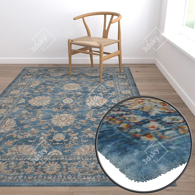 Luxury Carpets Set - High-Quality Textures 3D model image 5