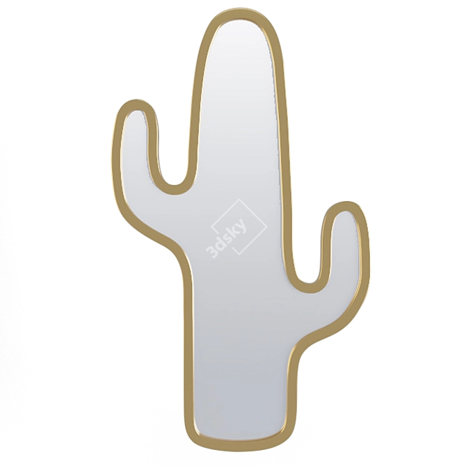 Cloud and Cactus Brass Mirrors 3D model image 4