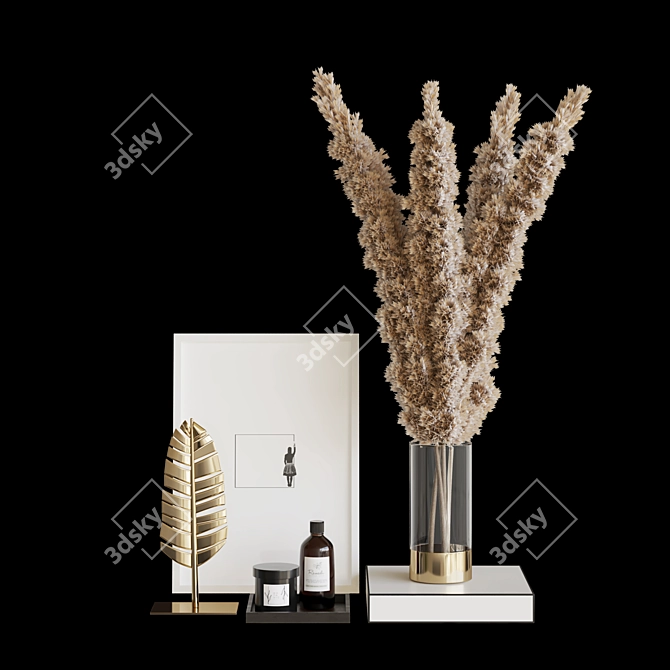 Pampas Decor Set: PBR Ready 3D model image 1