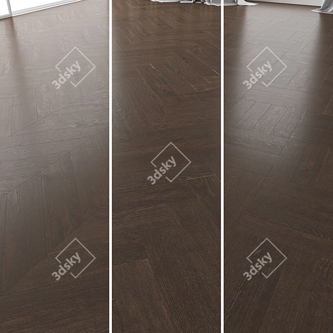 Lawson Brushed Oak Parquet Set 3D model image 1