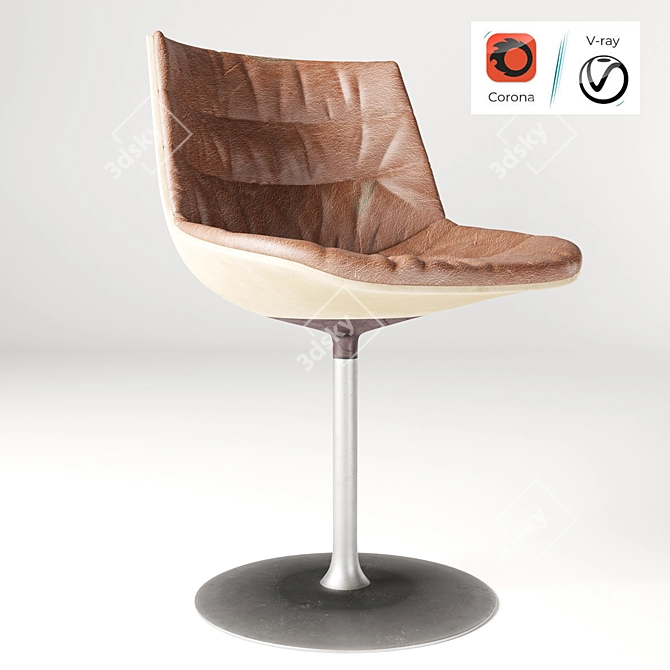 Sleek Modern Chair 3D model image 1