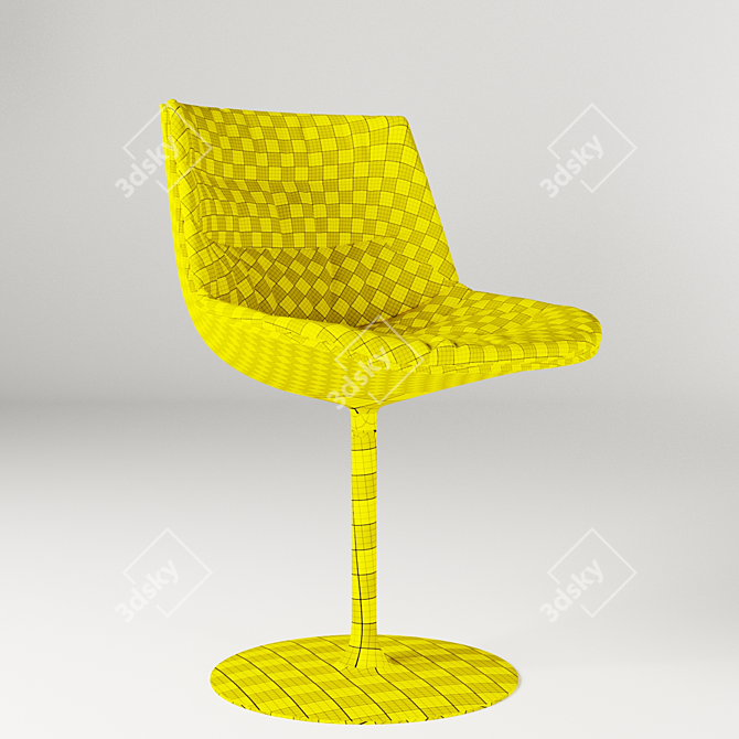 Sleek Modern Chair 3D model image 4