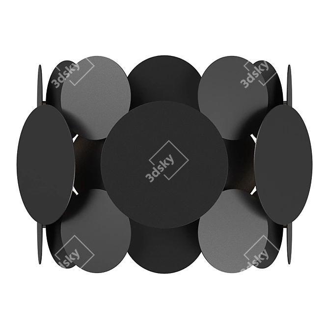 Modern Matte Black Wall Sconce 3D model image 1