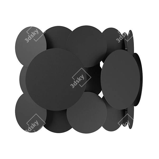 Modern Matte Black Wall Sconce 3D model image 2