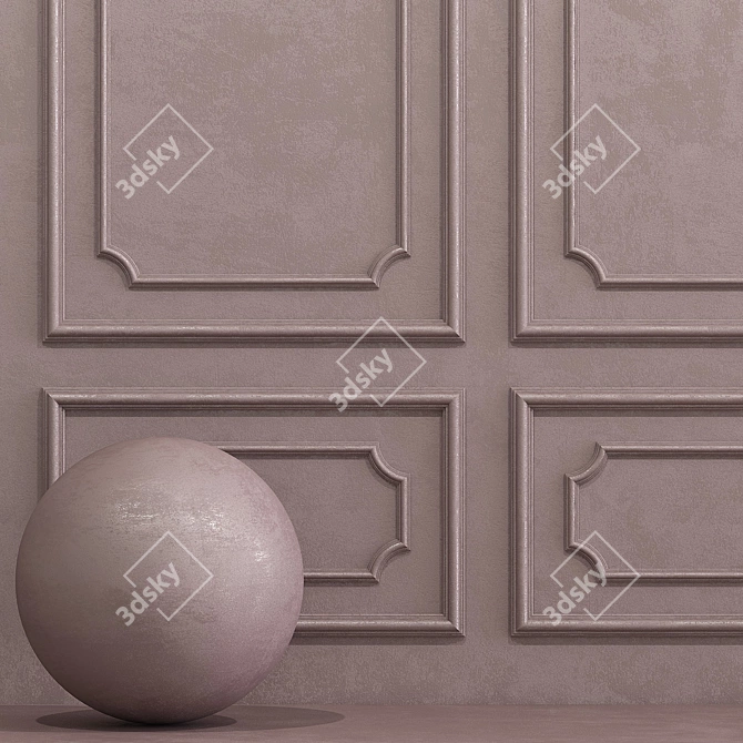 Elegant Plaster with Molding 3D model image 2