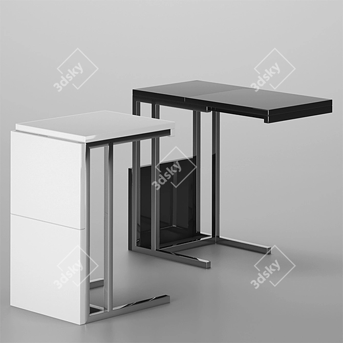 Modern Greta Side Table - Space-Saving and Stylish 3D model image 1