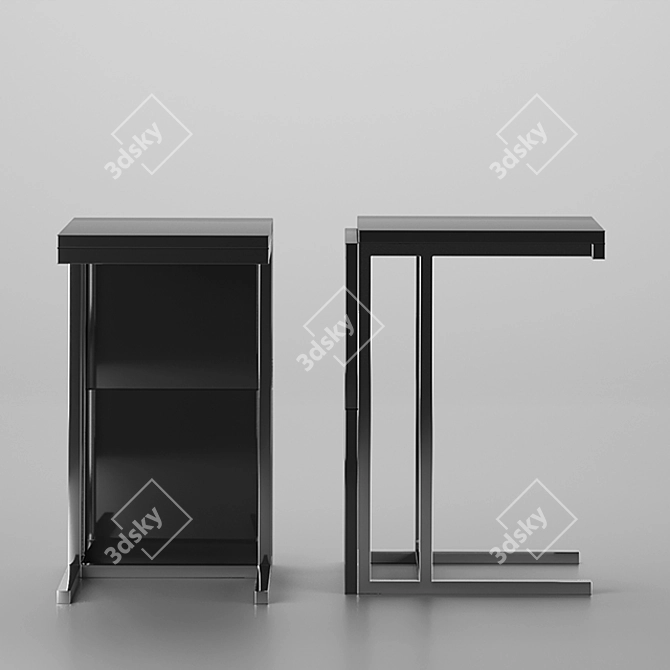 Modern Greta Side Table - Space-Saving and Stylish 3D model image 3