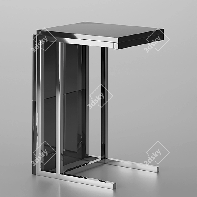 Modern Greta Side Table - Space-Saving and Stylish 3D model image 4