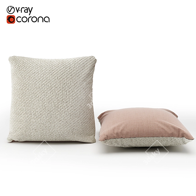 Muuto Mingle Cushion - Luxurious Scandinavian Comfort 3D model image 1