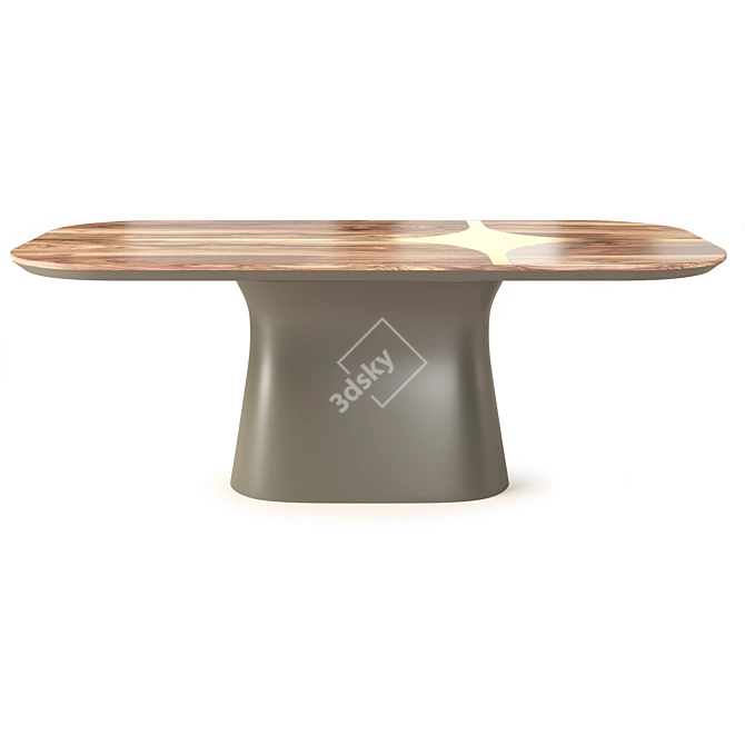 Lux Brass Dining Table: Zaha S035 3D model image 4