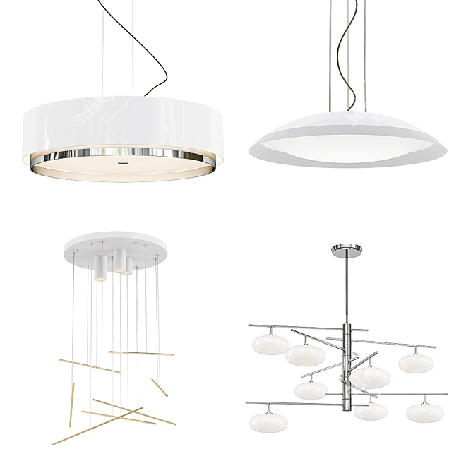 Modern Chandelier Collection 3D model image 1