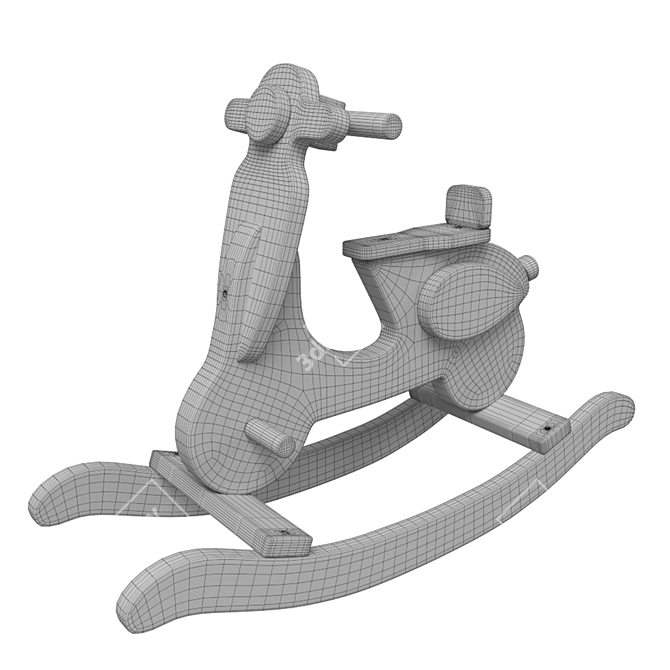 Kid's Concept Rocking Scooter 3D model image 4