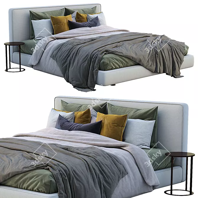 Bebitalia Richard: Luxury Bed 3D model image 1