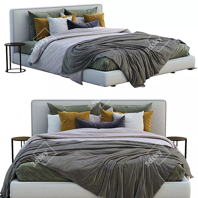 Bebitalia Richard: Luxury Bed 3D model image 2