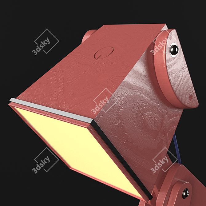 Adjustable Dogi Wood Table Lamp 3D model image 4