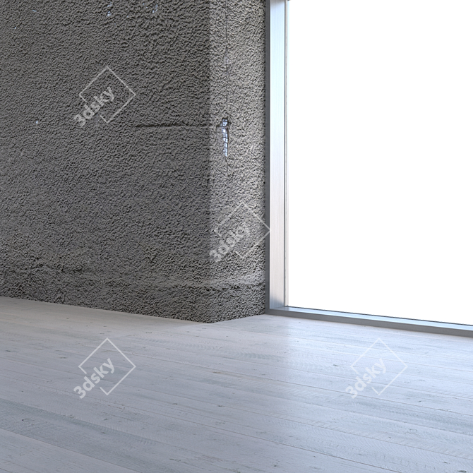 Architectural Facade Plaster Texture 3D model image 3