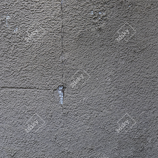 Architectural Facade Plaster Texture 3D model image 4