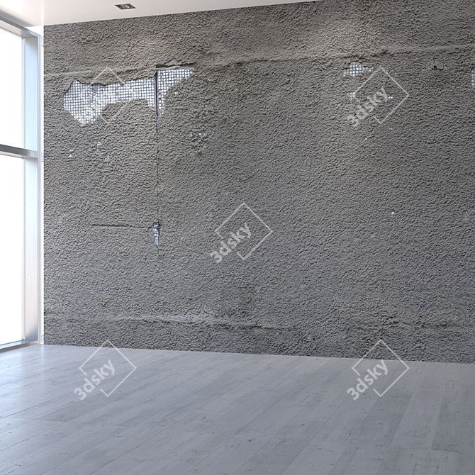 Architectural Facade Plaster Texture 3D model image 5