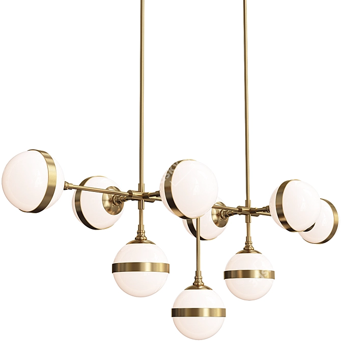 Peggy Guggen Chandelier - Elegant Large Brass Lighting 3D model image 2