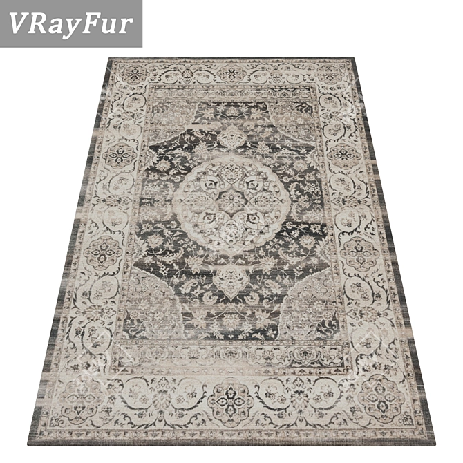 Luxury Rug Set: High-Quality Textures 3D model image 2