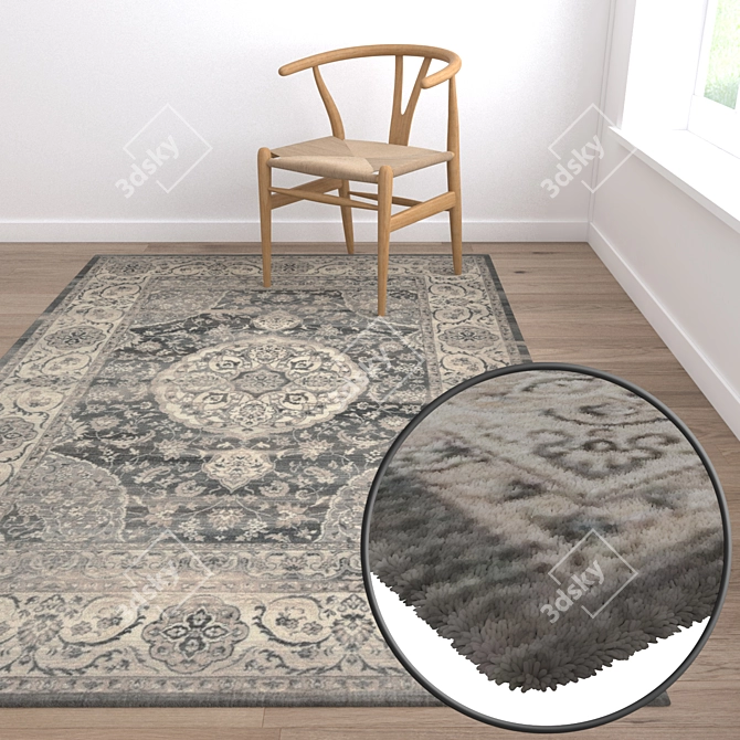 Luxury Rug Set: High-Quality Textures 3D model image 5