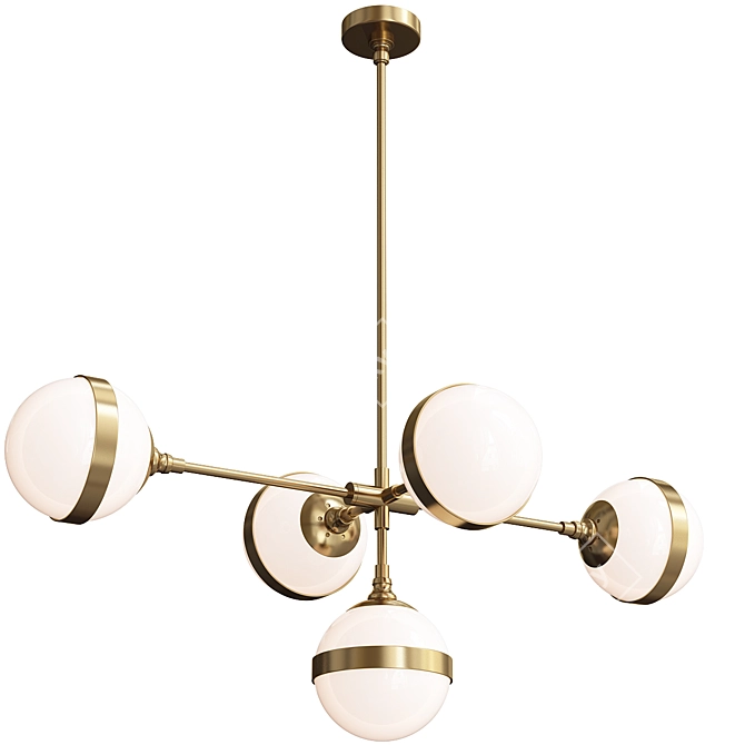 Peggy Guggen Chandelier - Timeless Mid Century Brass Beauty 3D model image 3