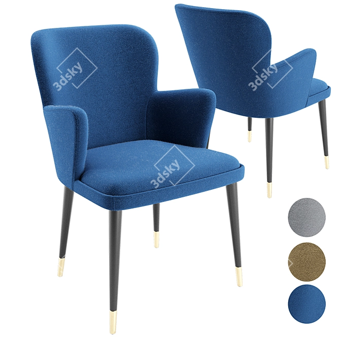 Elegant Idex Chair: Compact and Stylish 3D model image 1