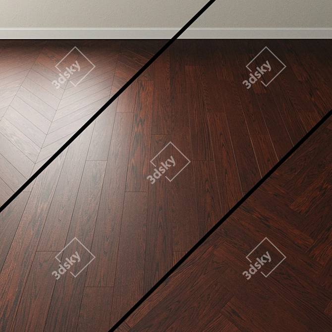 Brazilian Oak Parquet: Inspire the Night 3D model image 1