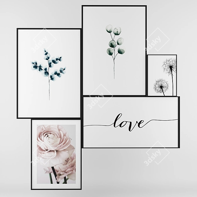 Modern Wall Decal - 3D Model 3D model image 1