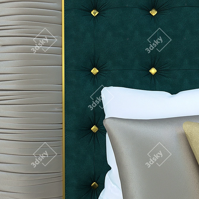 Geometric Design Flambeau Bed 3D model image 3