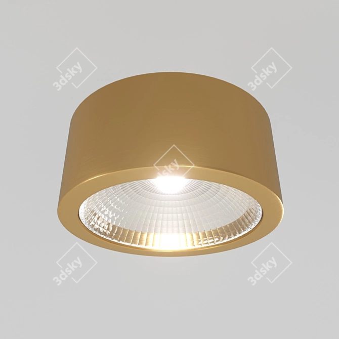Modern Brass LED Ceiling Light 3D model image 1