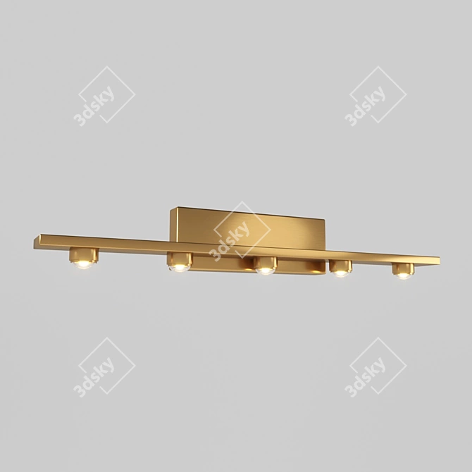 Modern Brass Glass LEDi Pendant 3D model image 1